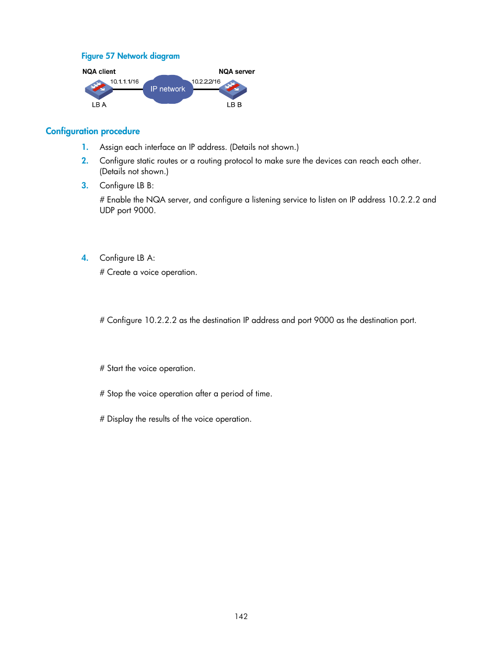 Configuration procedure | H3C Technologies H3C SecBlade LB Cards User Manual | Page 150 / 165