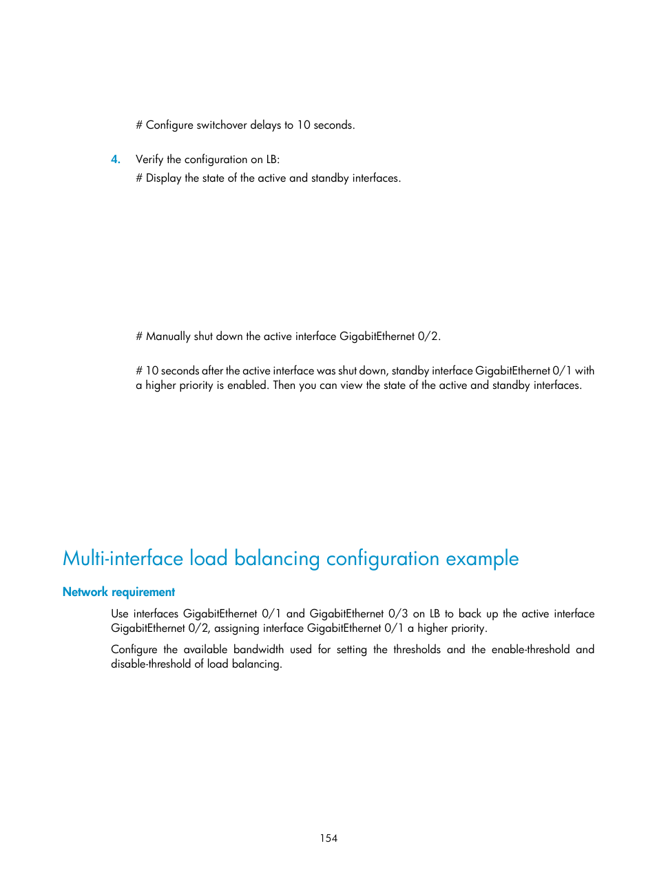 Network requirement | H3C Technologies H3C SecBlade LB Cards User Manual | Page 162 / 165