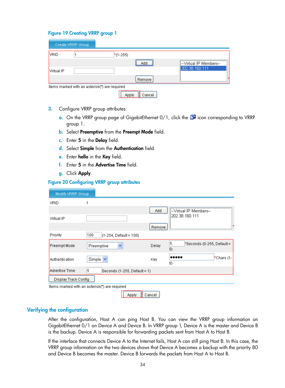 Verifying the configuration | H3C Technologies H3C SecBlade LB Cards User Manual | Page 42 / 165