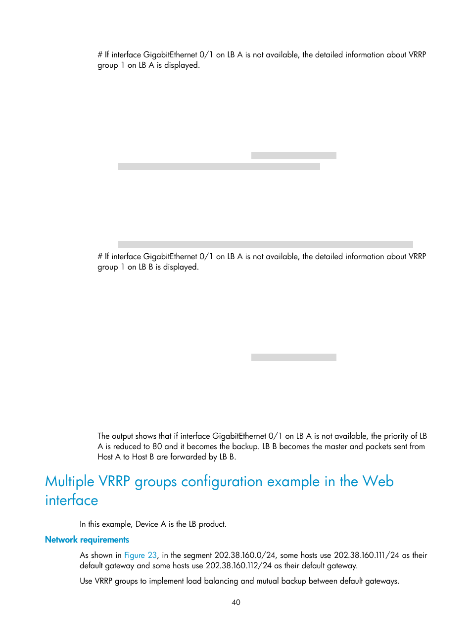 Network requirements | H3C Technologies H3C SecBlade LB Cards User Manual | Page 48 / 165