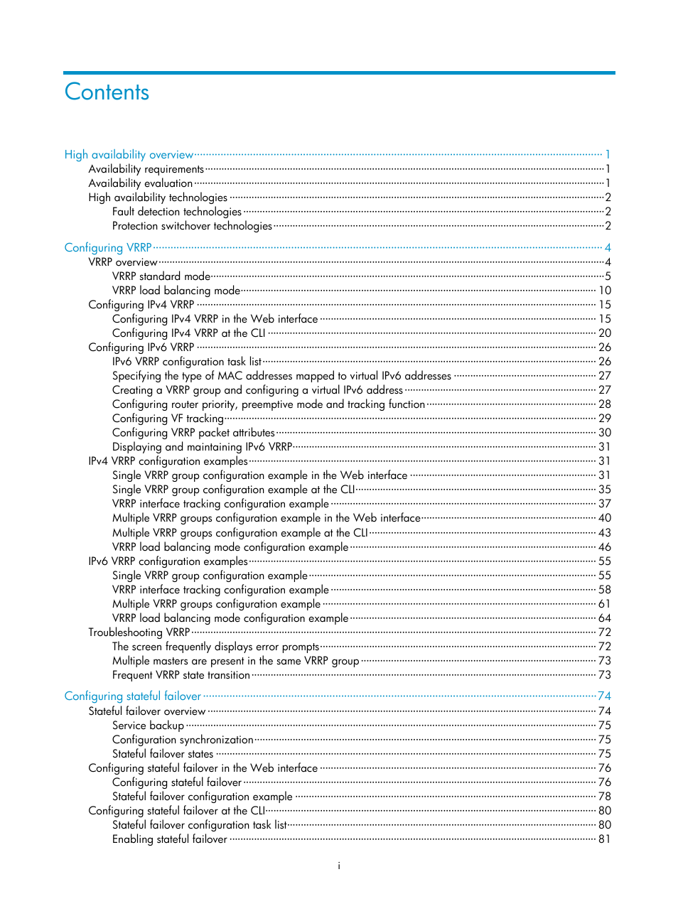 H3C Technologies H3C SecBlade LB Cards User Manual | Page 6 / 165