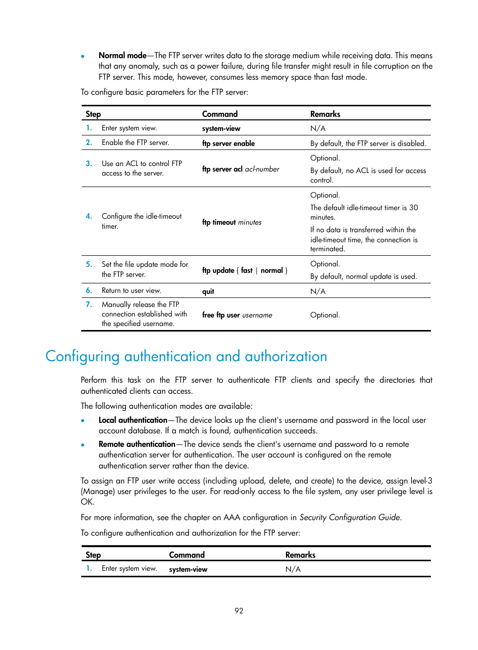 Configuring authentication and authorization | H3C Technologies H3C SecBlade LB Cards User Manual | Page 101 / 114