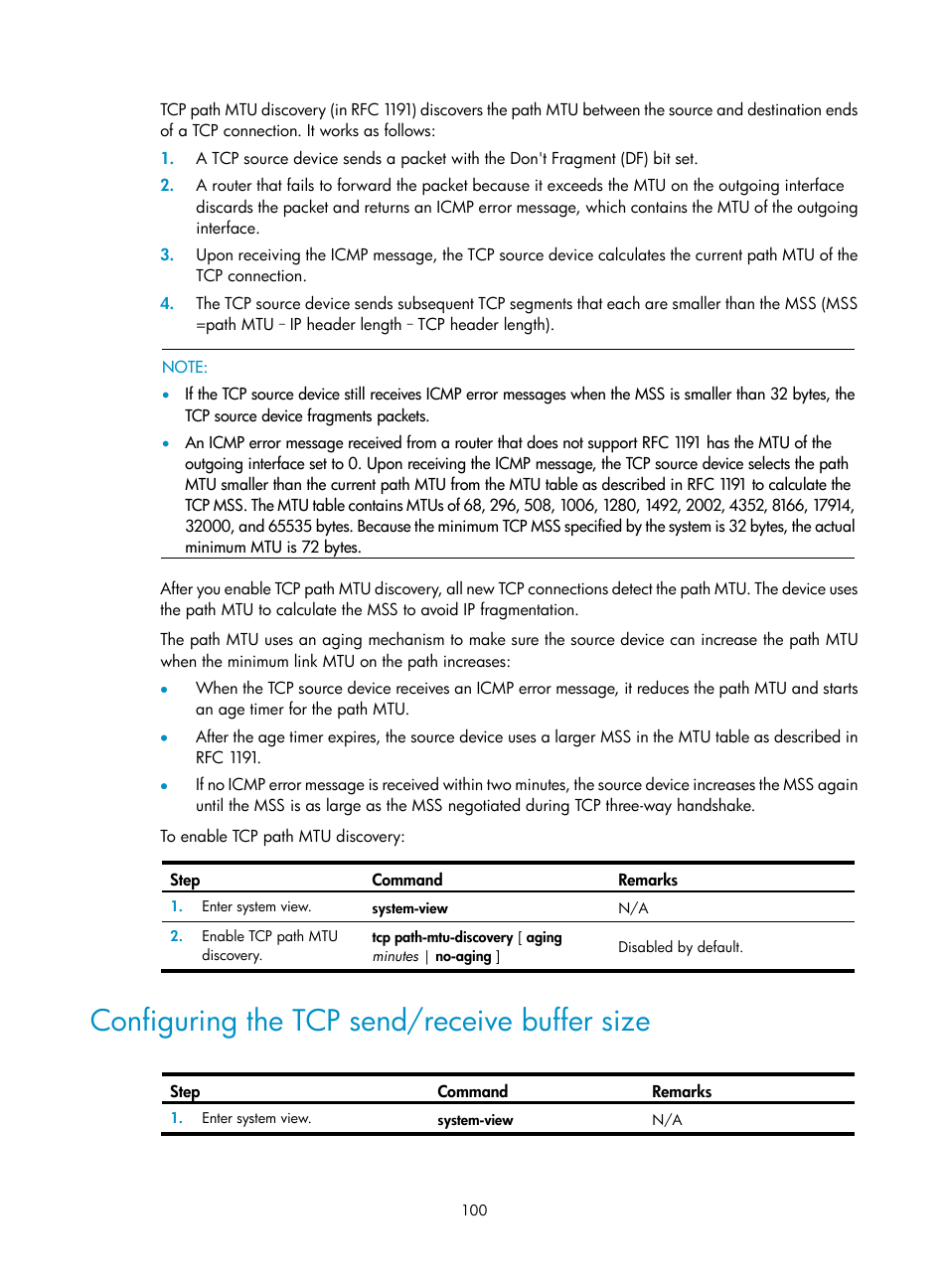 Configuring the tcp send/receive buffer size | H3C Technologies H3C SecBlade LB Cards User Manual | Page 109 / 114