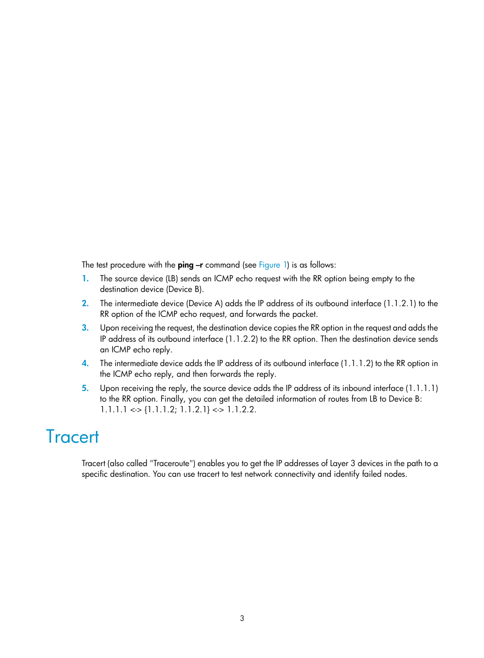 Tracert | H3C Technologies H3C SecBlade LB Cards User Manual | Page 12 / 114