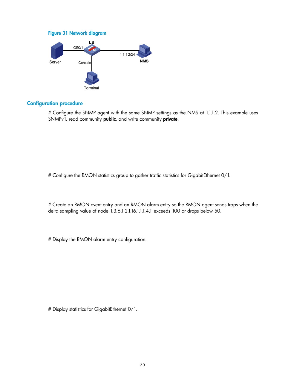 Configuration procedure | H3C Technologies H3C SecBlade LB Cards User Manual | Page 84 / 114