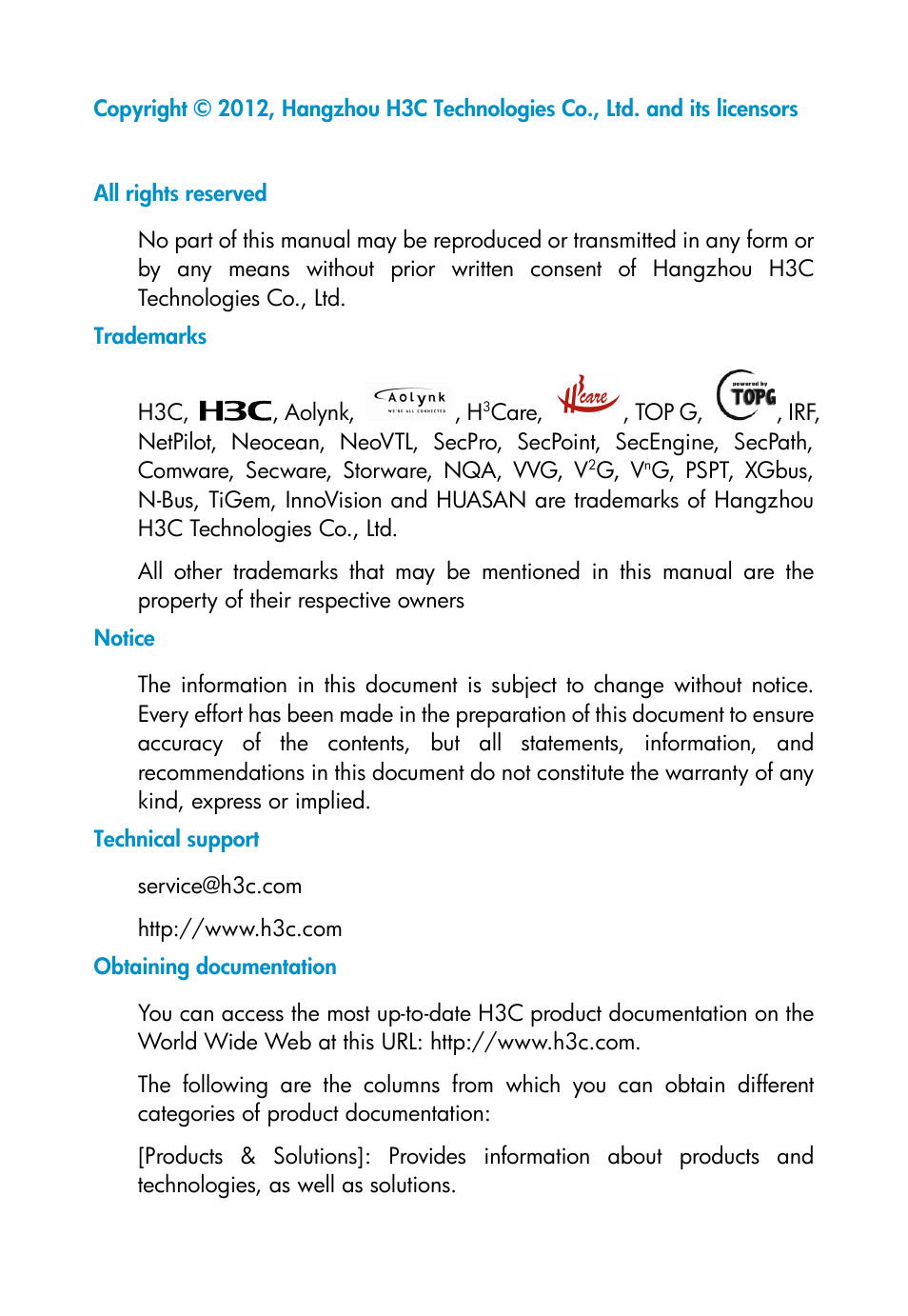 H3C Technologies H3C SecPath L1000-A Load Balancer User Manual | Page 2 / 8