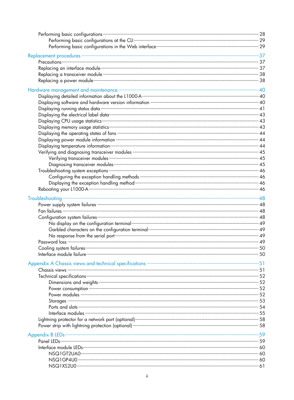 H3C Technologies H3C SecPath L1000-A Load Balancer User Manual | Page 7 / 84