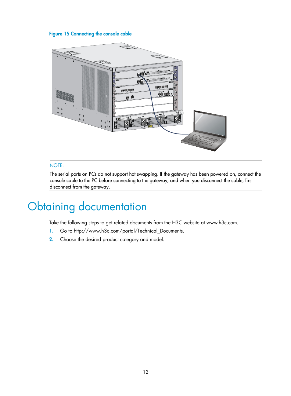 Obtaining documentation | H3C Technologies H3C SecPath M9000 Series User Manual | Page 15 / 16
