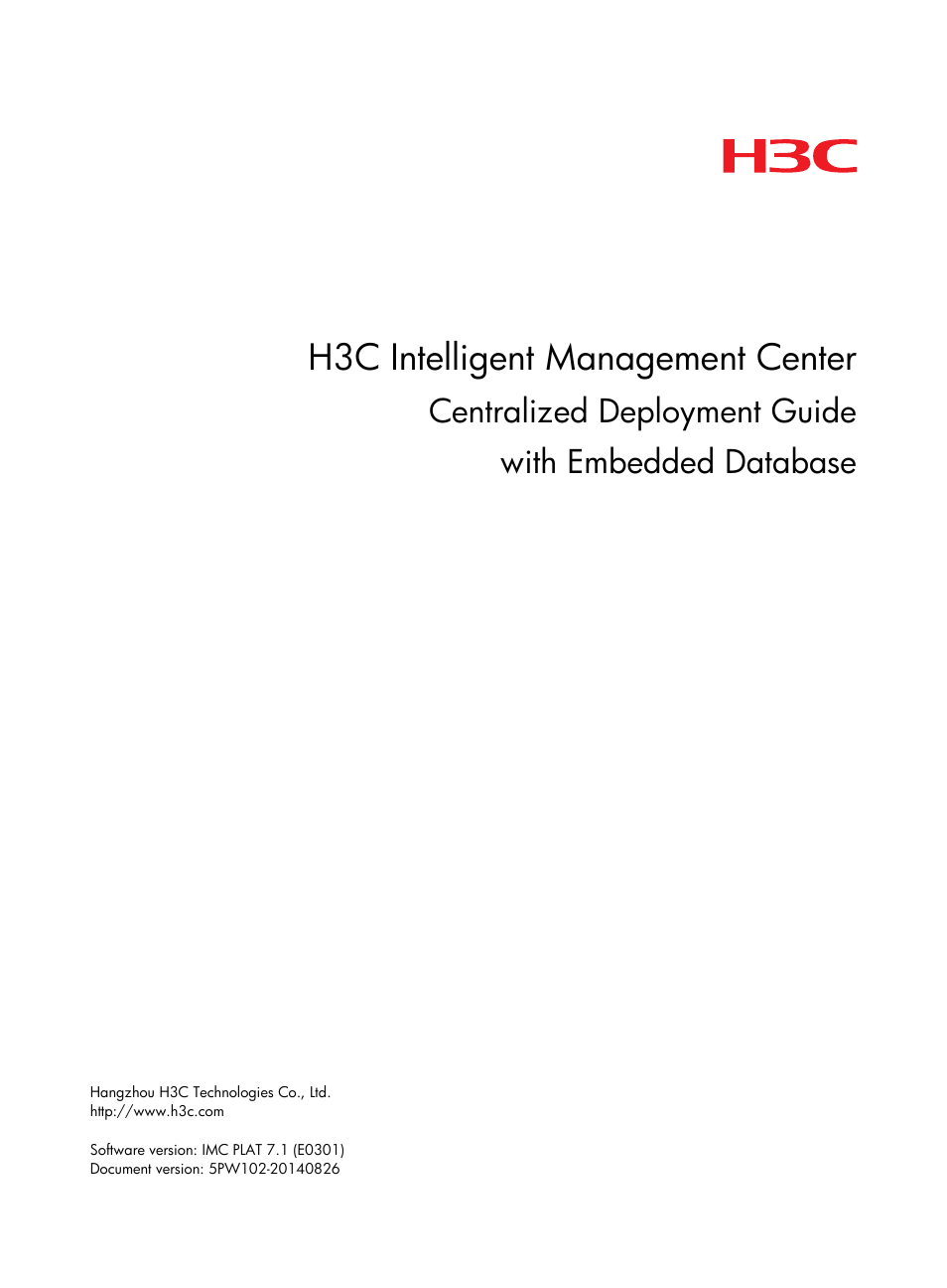 H3C Technologies H3C Intelligent Management Center User Manual | 96 pages