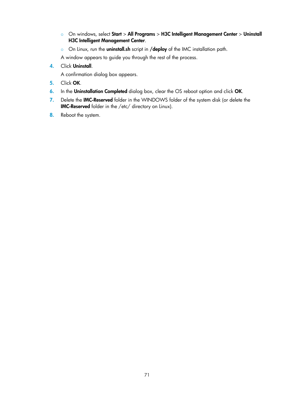 H3C Technologies H3C Intelligent Management Center User Manual | Page 78 / 96