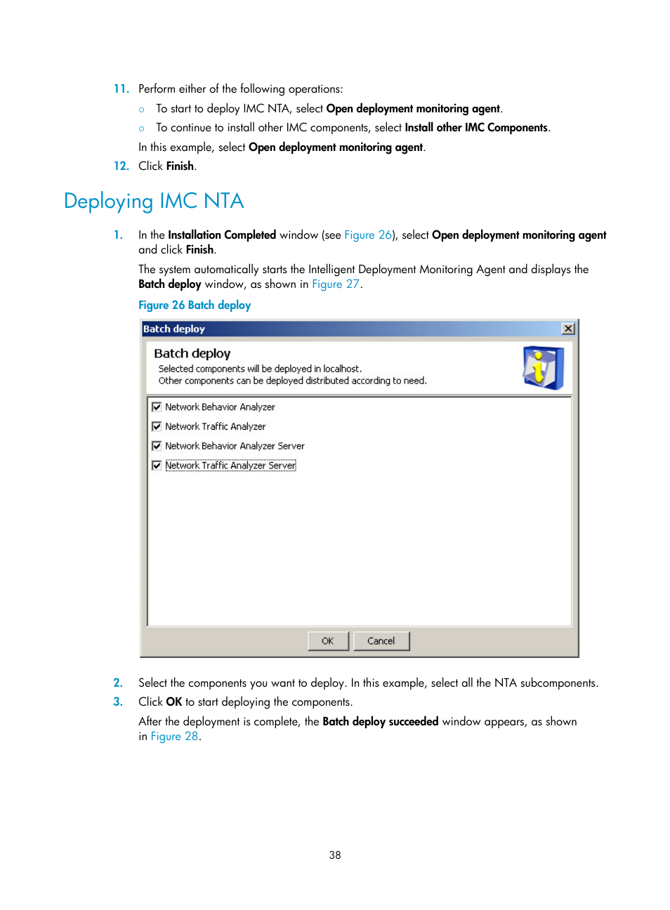 Deploying imc nta | H3C Technologies H3C Intelligent Management Center User Manual | Page 45 / 104