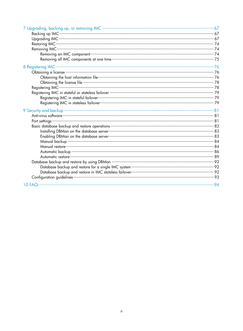 H3C Technologies H3C Intelligent Management Center User Manual | Page 7 / 104