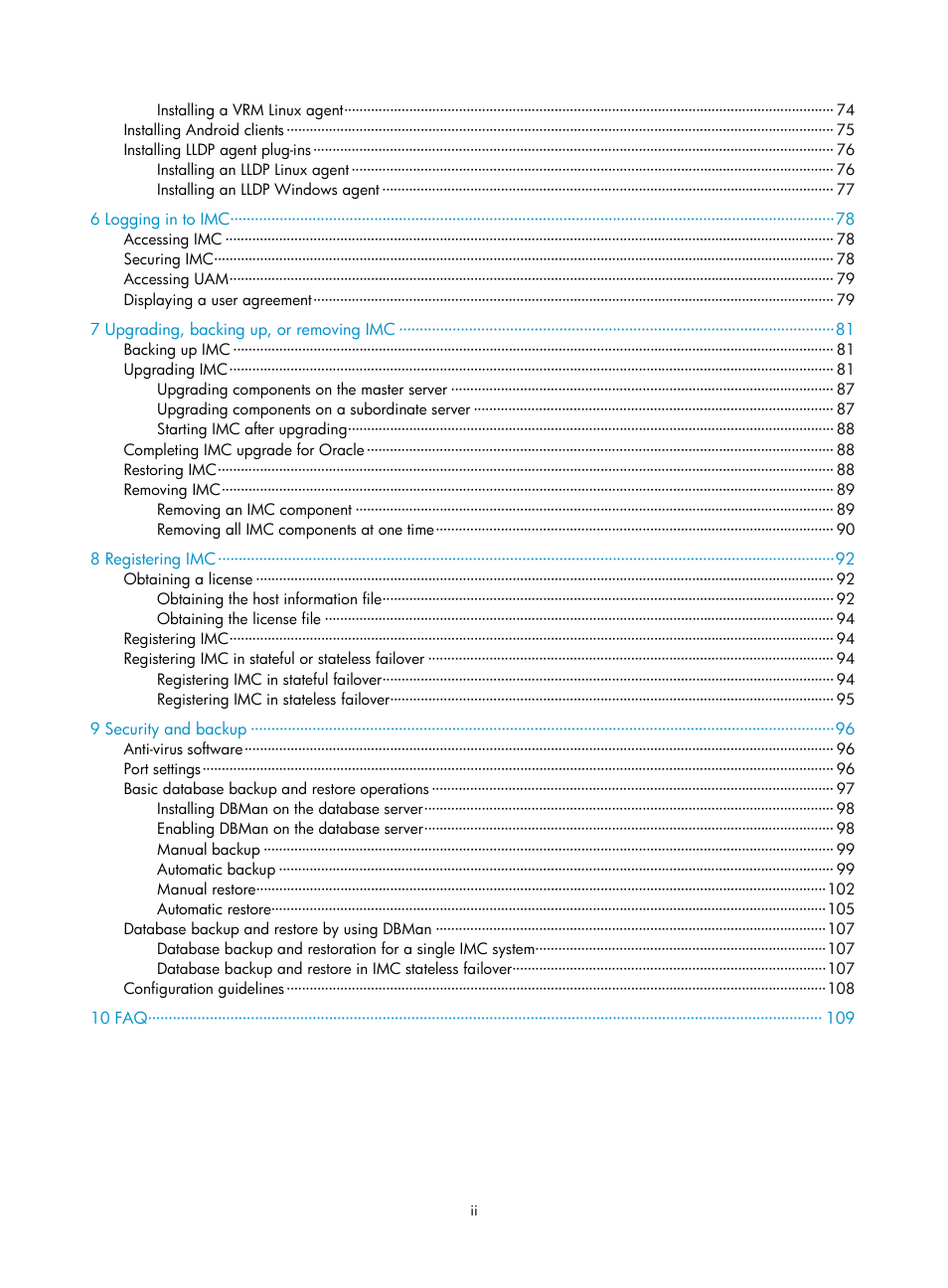 H3C Technologies H3C Intelligent Management Center User Manual | Page 7 / 121