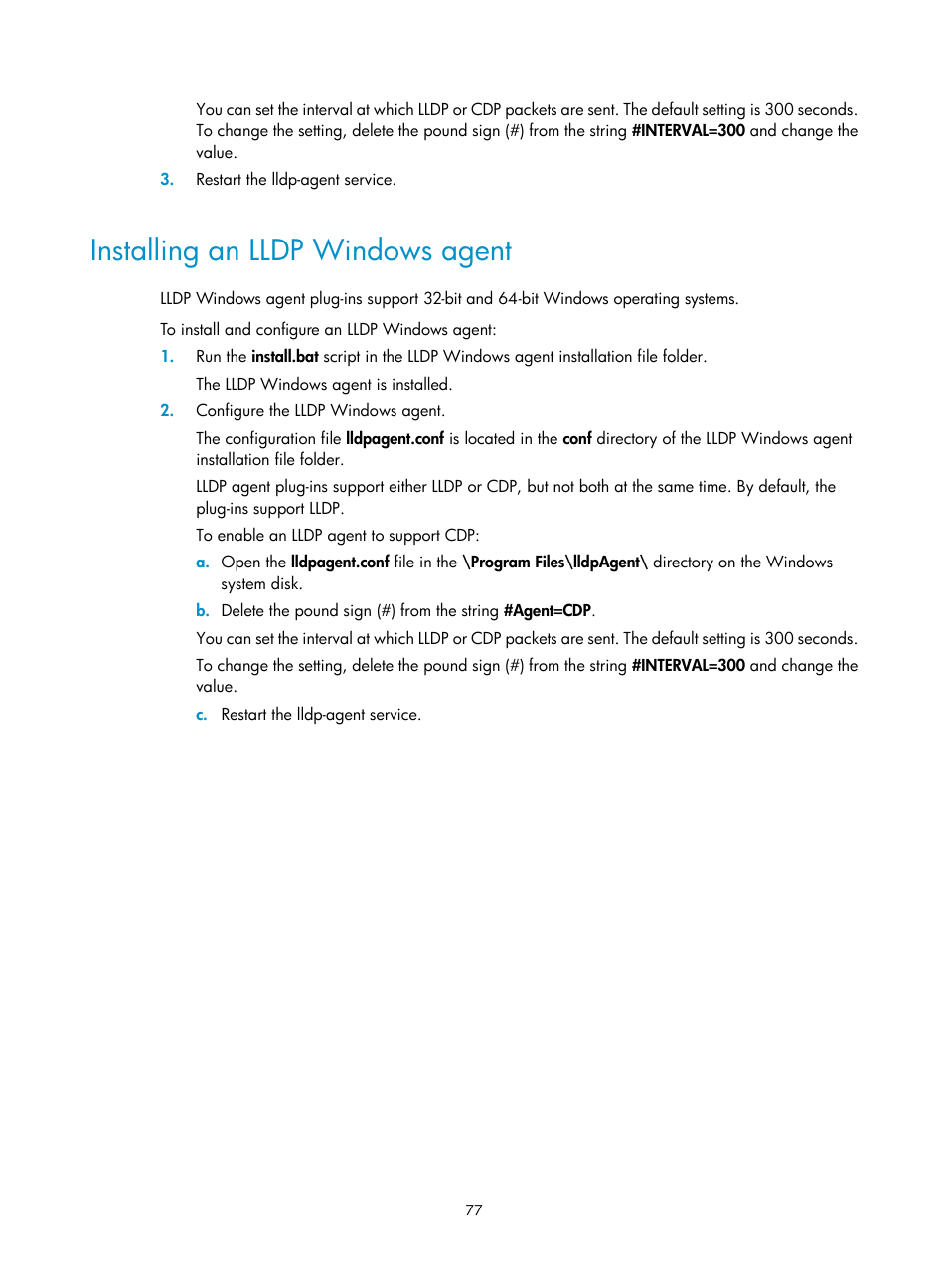 Installing an lldp windows agent | H3C Technologies H3C Intelligent Management Center User Manual | Page 84 / 121