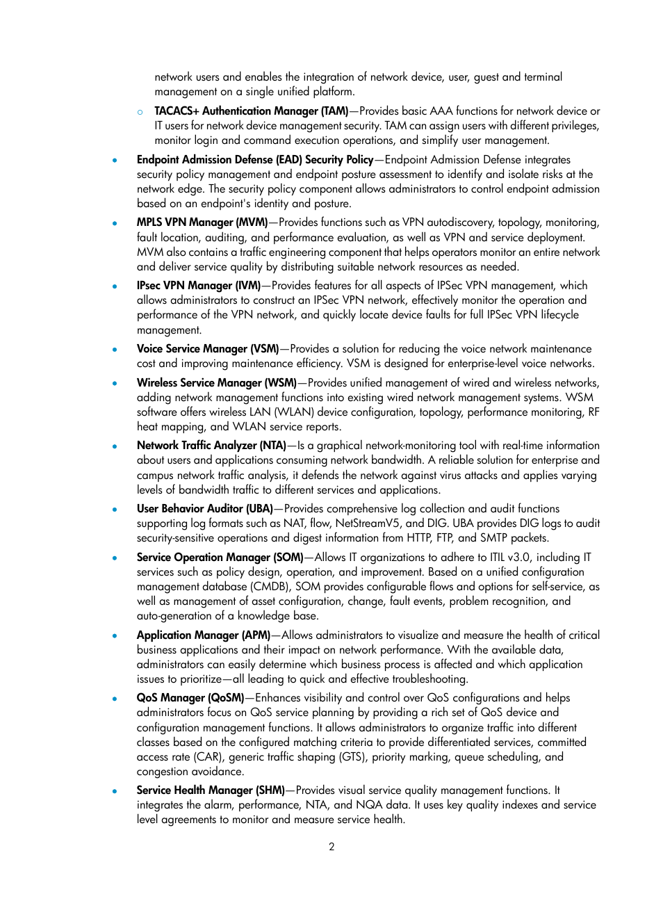 H3C Technologies H3C Intelligent Management Center User Manual | Page 9 / 121