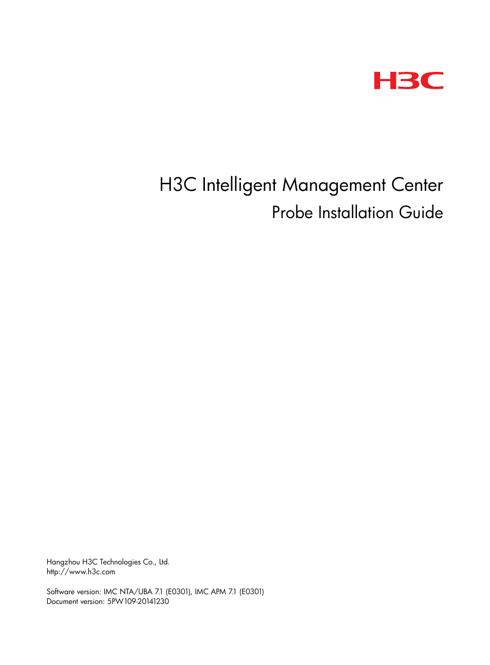 H3C Technologies H3C Intelligent Management Center User Manual | 12 pages