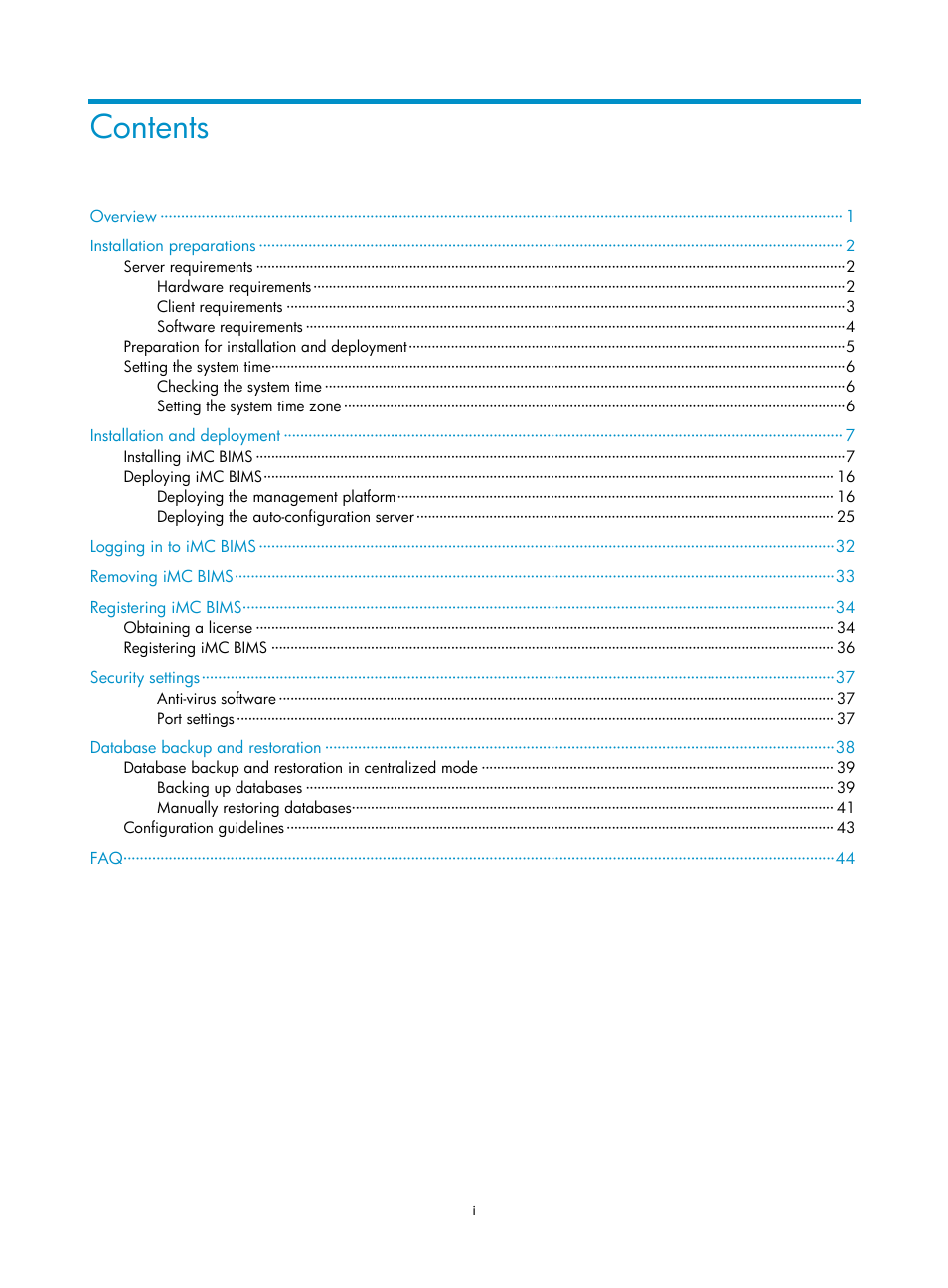 H3C Technologies H3C Intelligent Management Center User Manual | Page 5 / 50