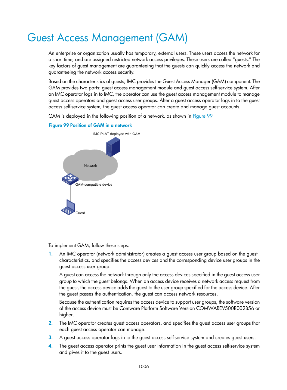 Guest access management (gam) | H3C Technologies H3C Intelligent Management Center User Manual | Page 1020 / 1065