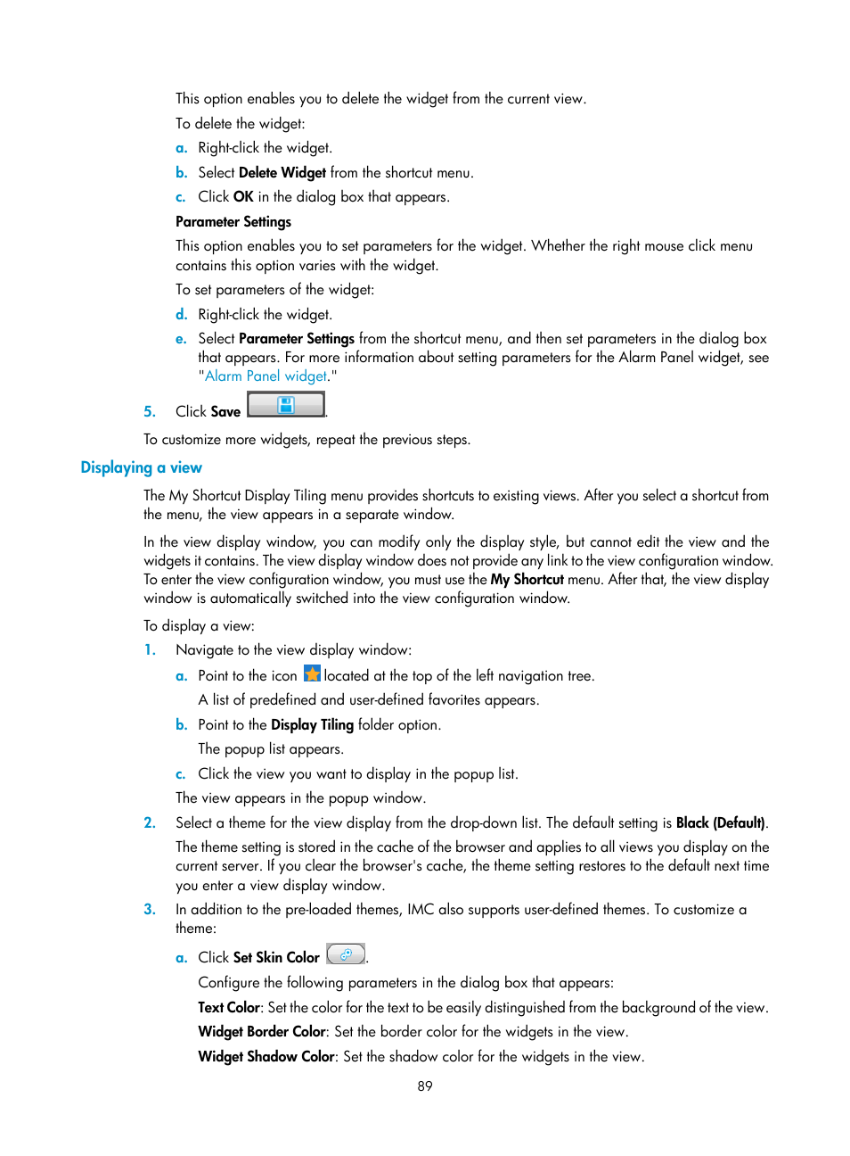 Displaying a view | H3C Technologies H3C Intelligent Management Center User Manual | Page 103 / 1065