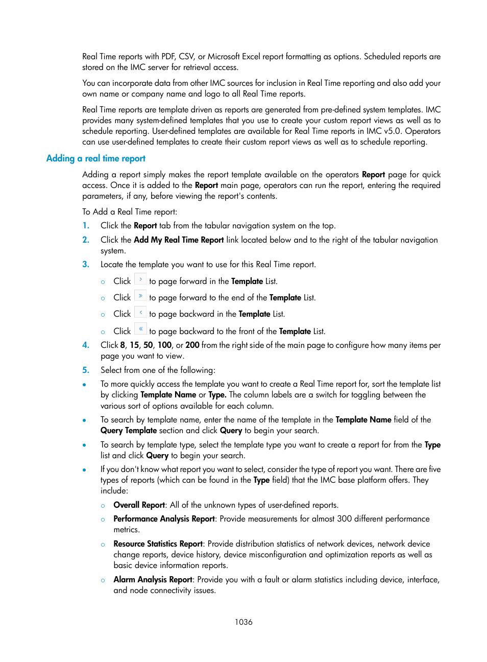 Adding a real time report | H3C Technologies H3C Intelligent Management Center User Manual | Page 1050 / 1065