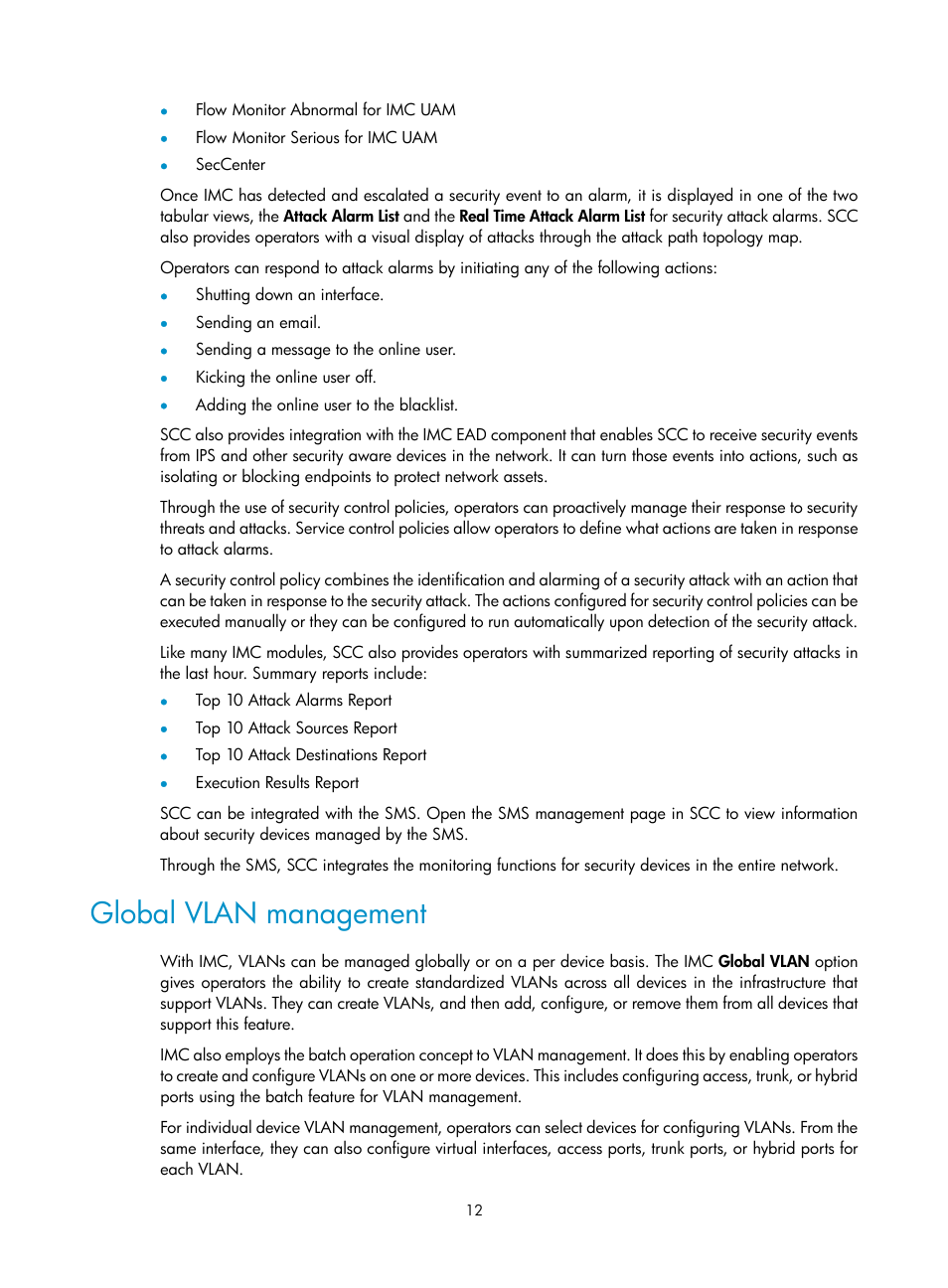 Global vlan management, Global, Vlan management | H3C Technologies H3C Intelligent Management Center User Manual | Page 26 / 1065