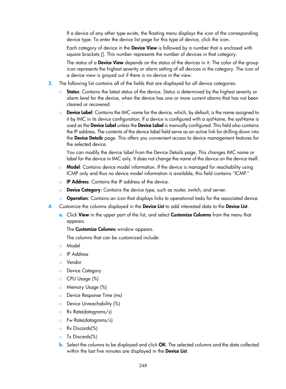 H3C Technologies H3C Intelligent Management Center User Manual | Page 262 / 1065