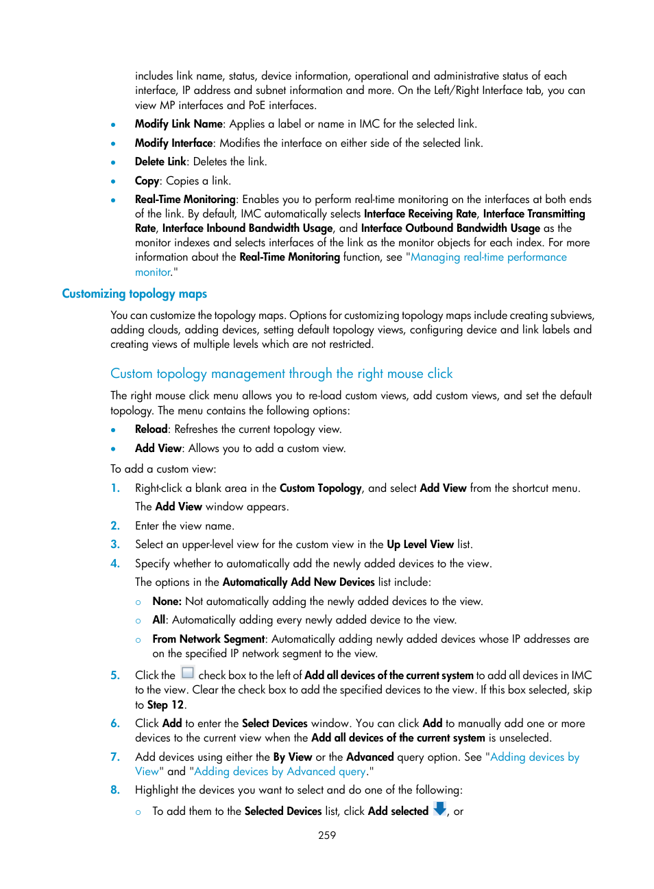 Customizing topology maps | H3C Technologies H3C Intelligent Management Center User Manual | Page 273 / 1065