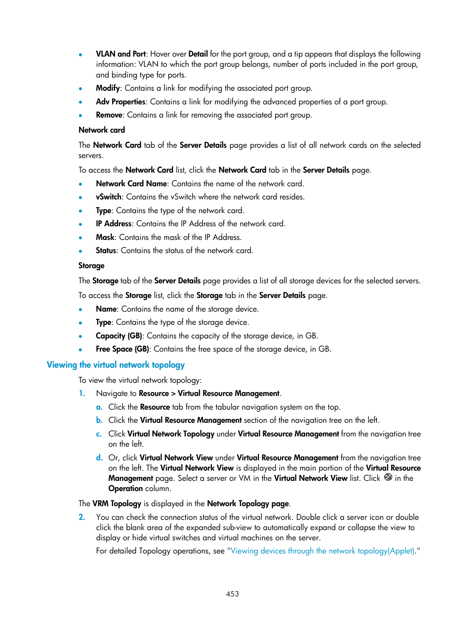 Viewing the virtual network topology | H3C Technologies H3C Intelligent Management Center User Manual | Page 467 / 1065