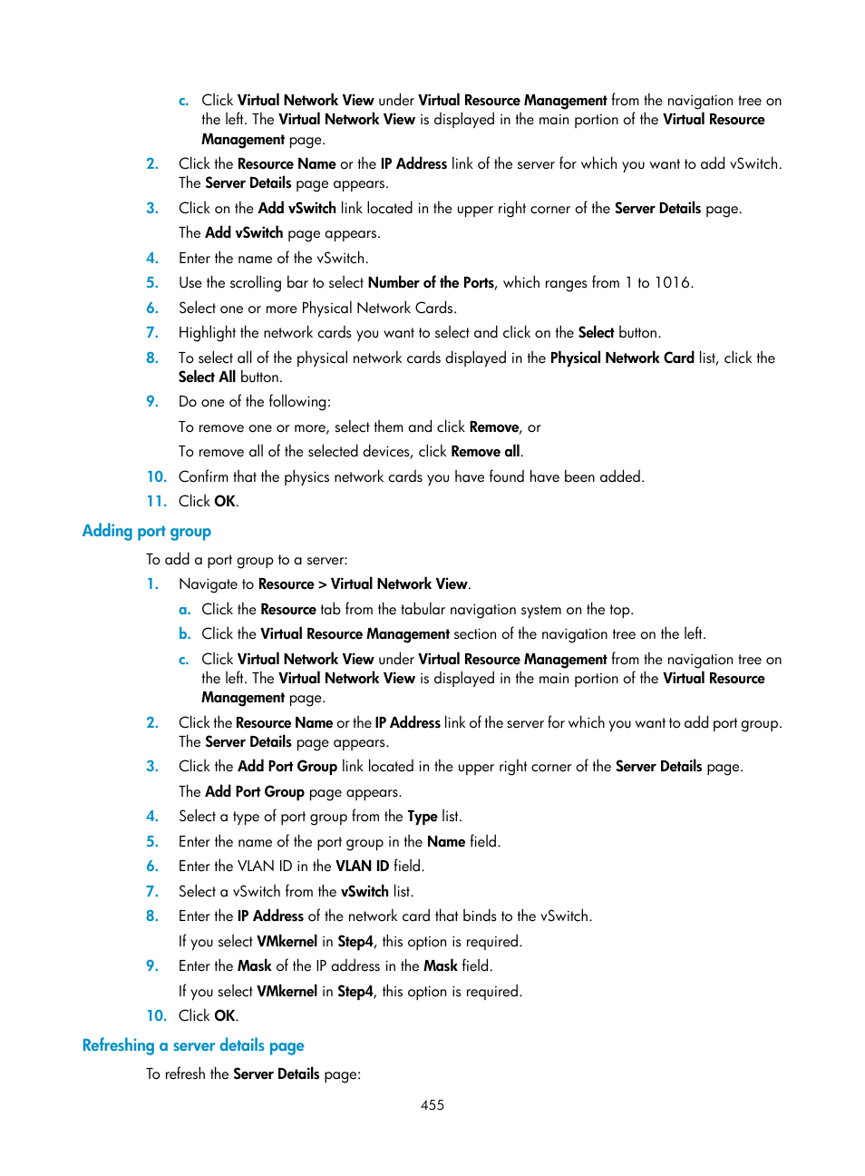 Adding port group | H3C Technologies H3C Intelligent Management Center User Manual | Page 469 / 1065