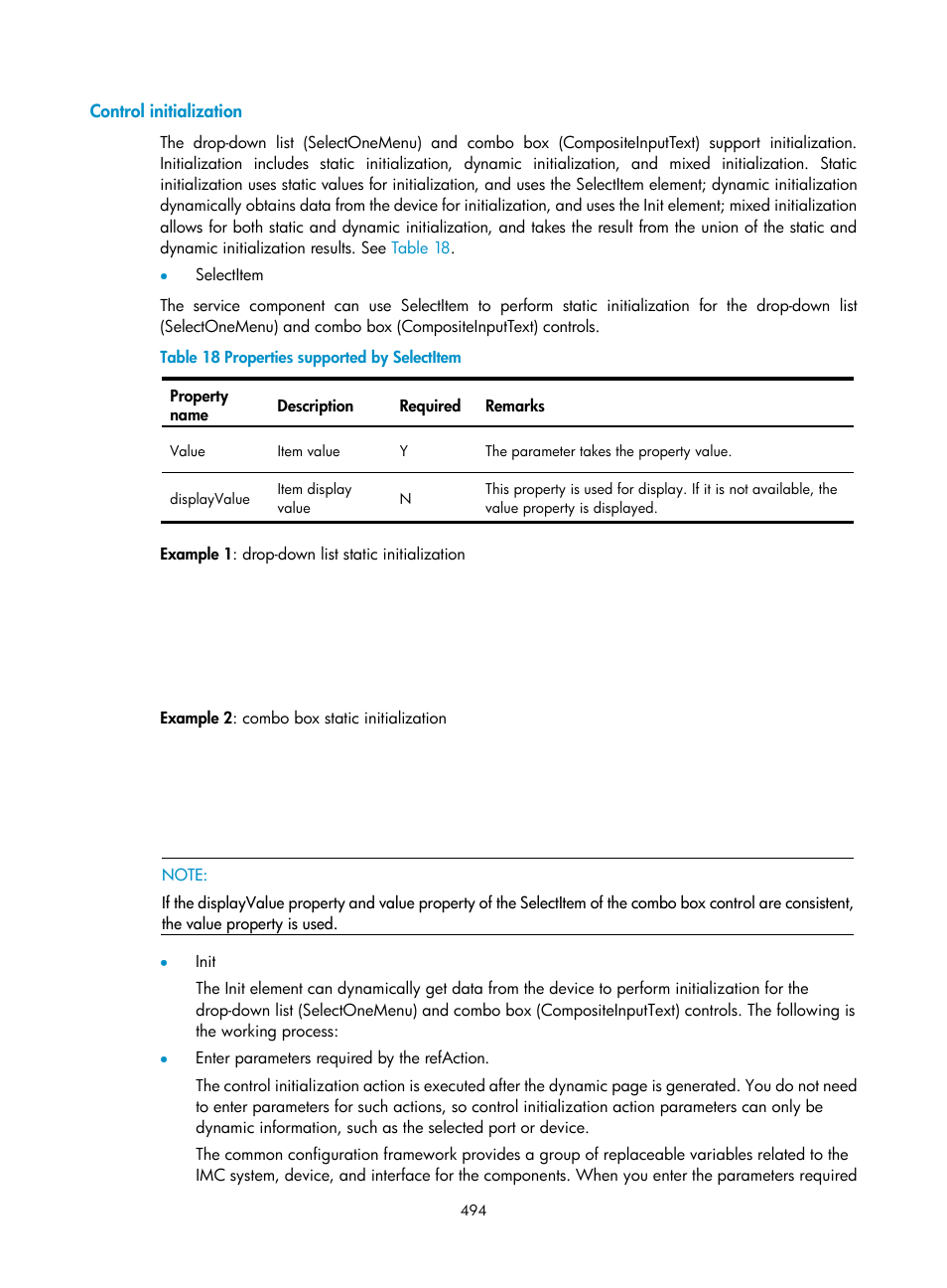 Control initialization | H3C Technologies H3C Intelligent Management Center User Manual | Page 508 / 1065