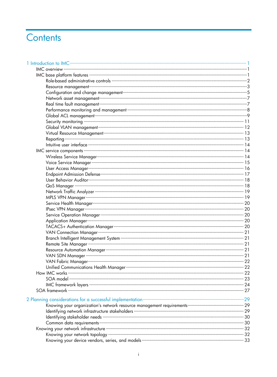 H3C Technologies H3C Intelligent Management Center User Manual | Page 6 / 1065