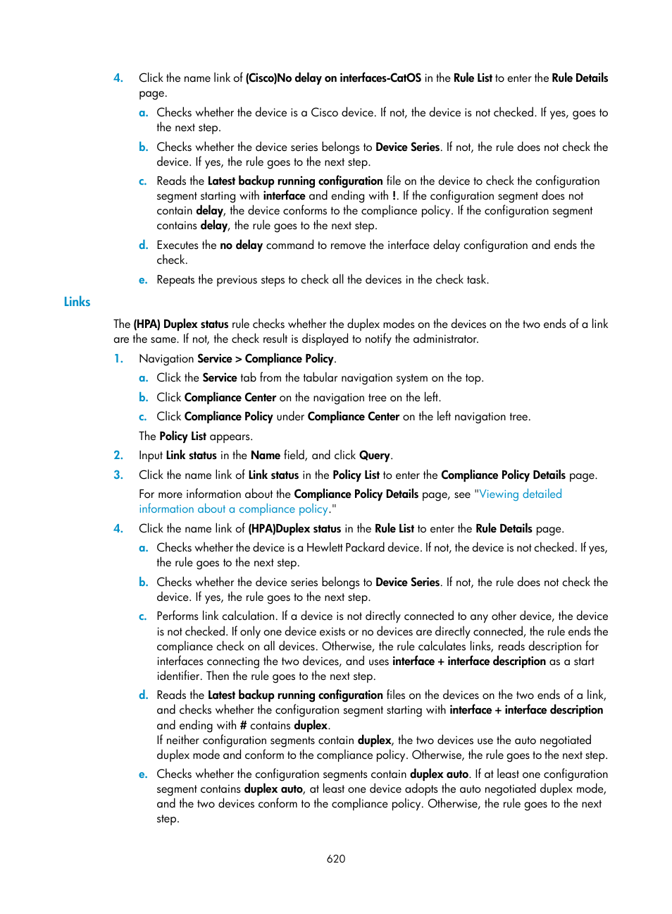 Links | H3C Technologies H3C Intelligent Management Center User Manual | Page 634 / 1065