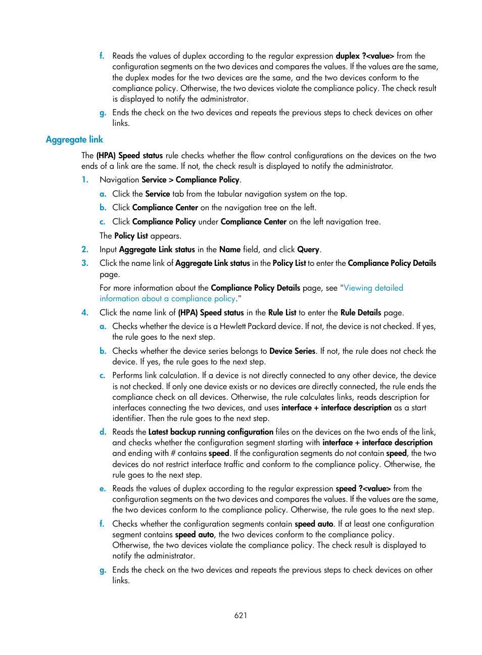 Aggregate link | H3C Technologies H3C Intelligent Management Center User Manual | Page 635 / 1065