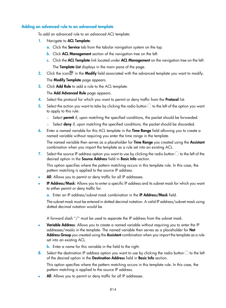 Adding an advanced rule to an advanced template | H3C Technologies H3C Intelligent Management Center User Manual | Page 828 / 1065