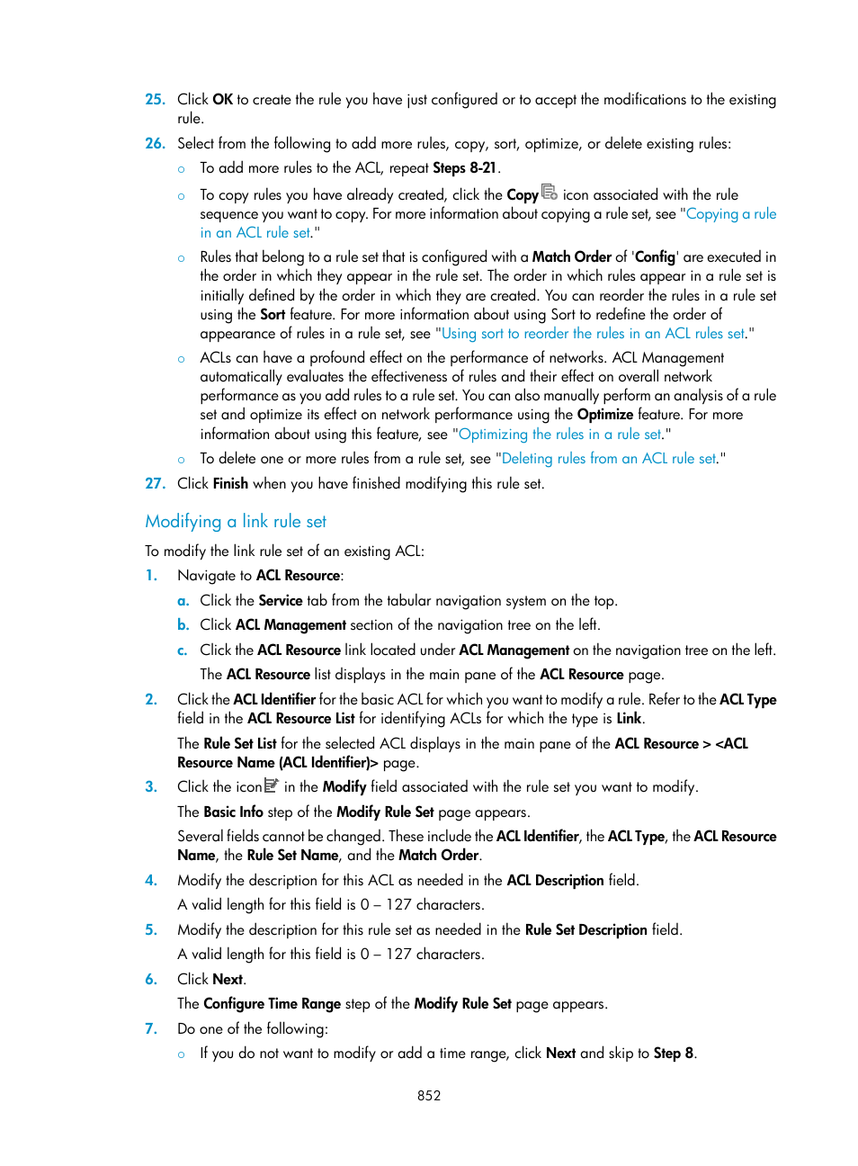 Modifying a link rule set | H3C Technologies H3C Intelligent Management Center User Manual | Page 866 / 1065