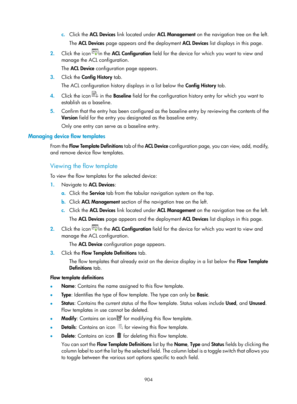 Managing device flow templates, Viewing the flow template | H3C Technologies H3C Intelligent Management Center User Manual | Page 918 / 1065