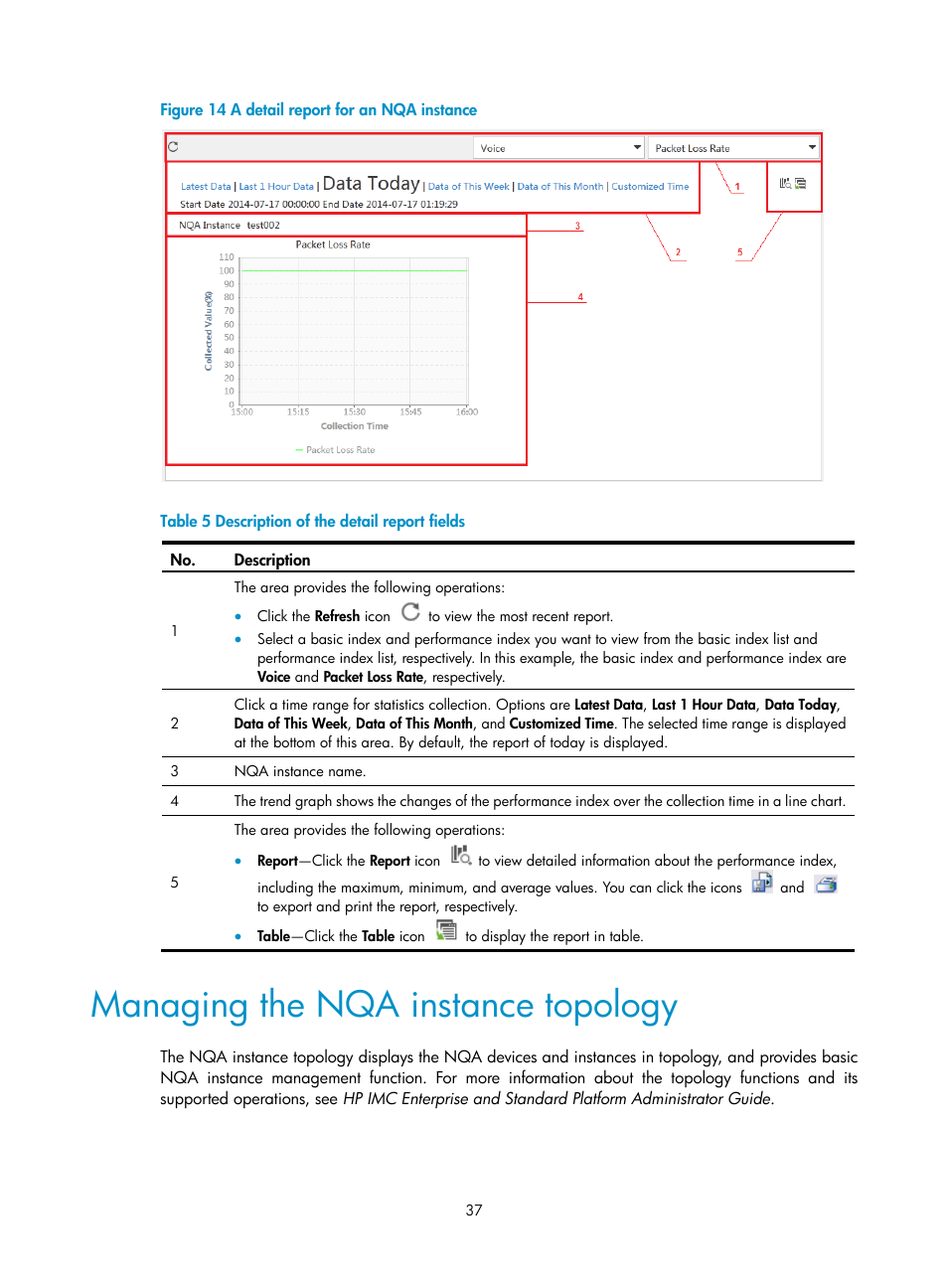Managing the nqa instance topology | H3C Technologies H3C Intelligent Management Center User Manual | Page 46 / 136