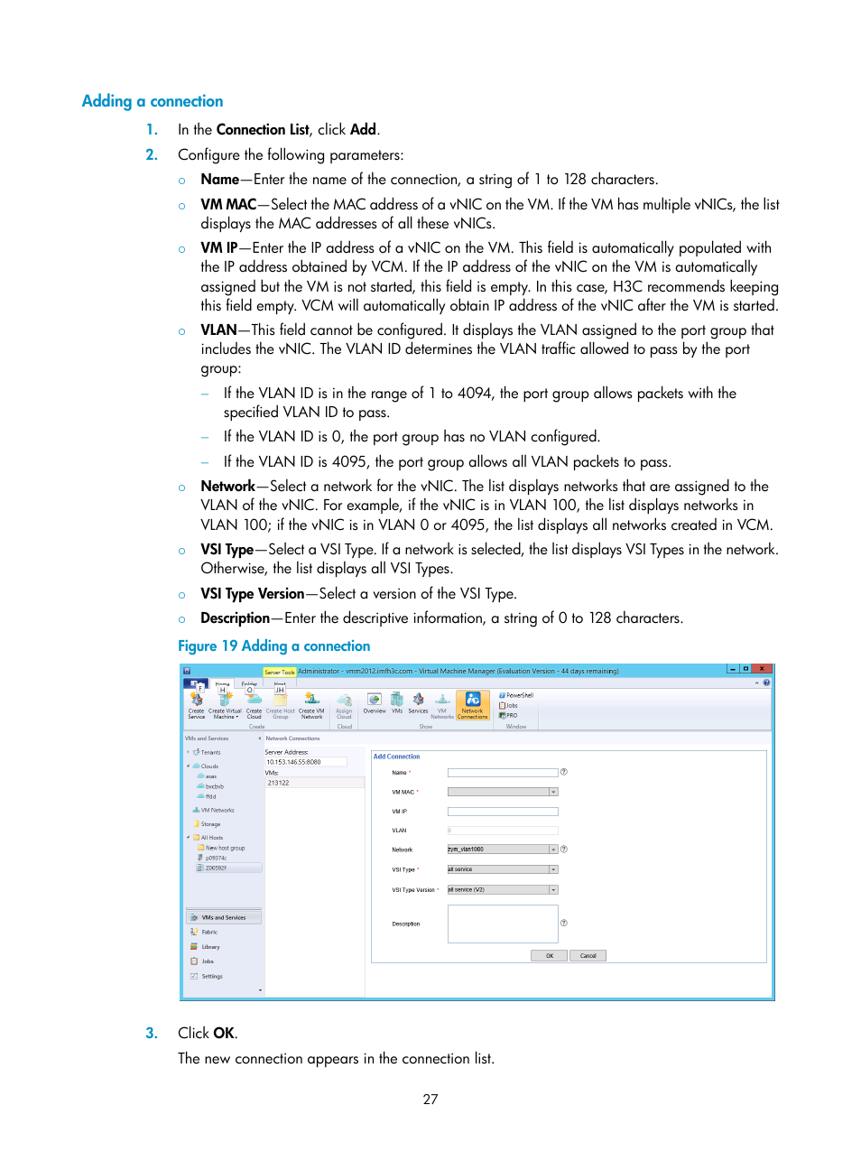 Adding a connection | H3C Technologies H3C Intelligent Management Center User Manual | Page 35 / 105