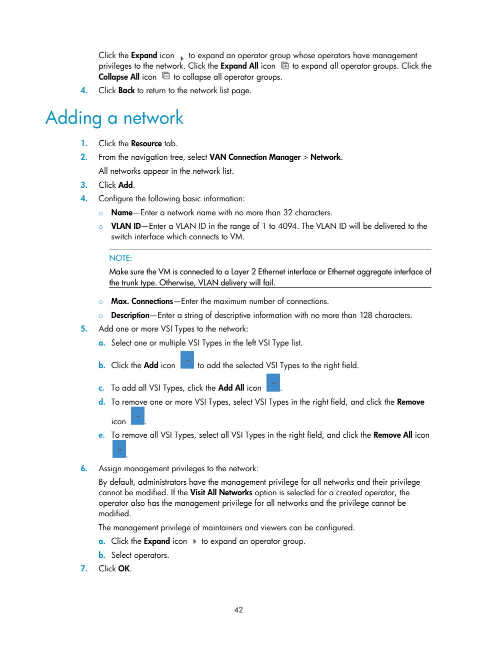 Adding a network | H3C Technologies H3C Intelligent Management Center User Manual | Page 50 / 105