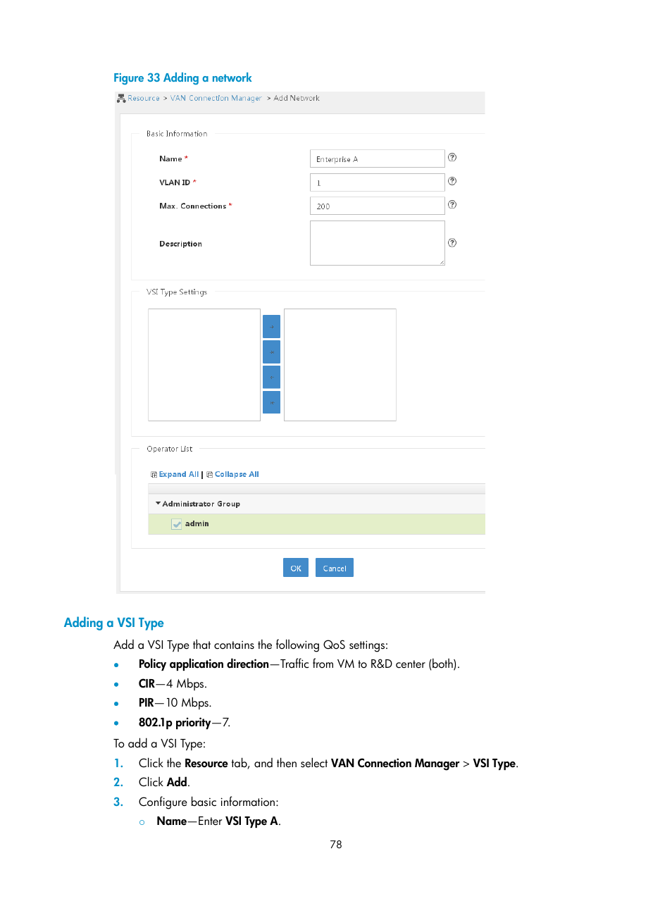 Adding a vsi type | H3C Technologies H3C Intelligent Management Center User Manual | Page 86 / 105