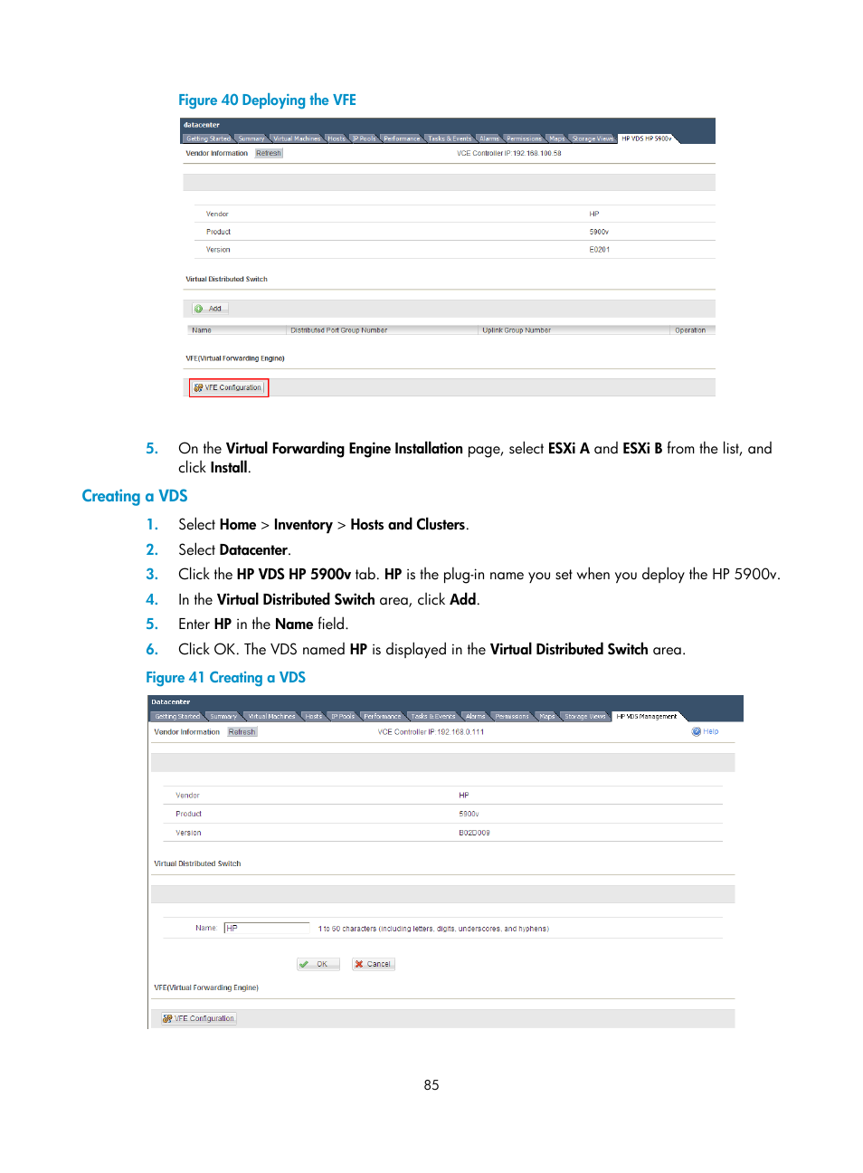 Creating a vds | H3C Technologies H3C Intelligent Management Center User Manual | Page 93 / 105