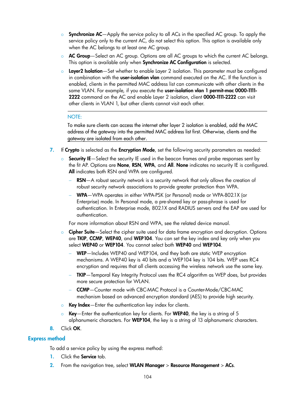 Express method | H3C Technologies H3C Intelligent Management Center User Manual | Page 126 / 751