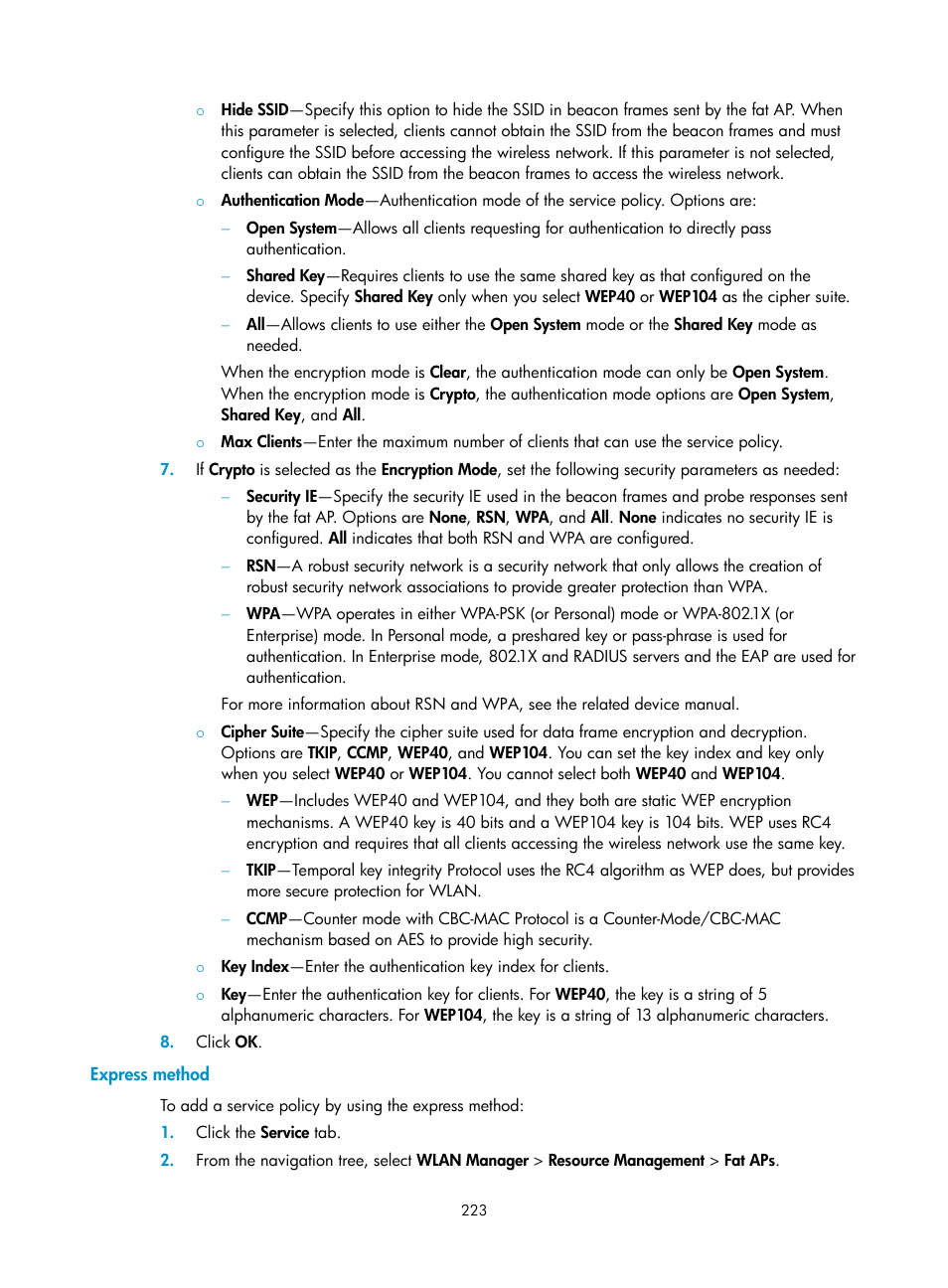 Express method | H3C Technologies H3C Intelligent Management Center User Manual | Page 245 / 751