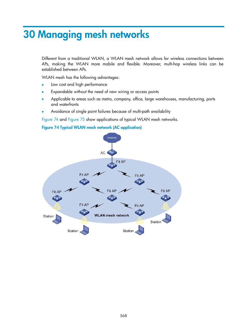 30 managing mesh networks | H3C Technologies H3C Intelligent Management Center User Manual | Page 590 / 751