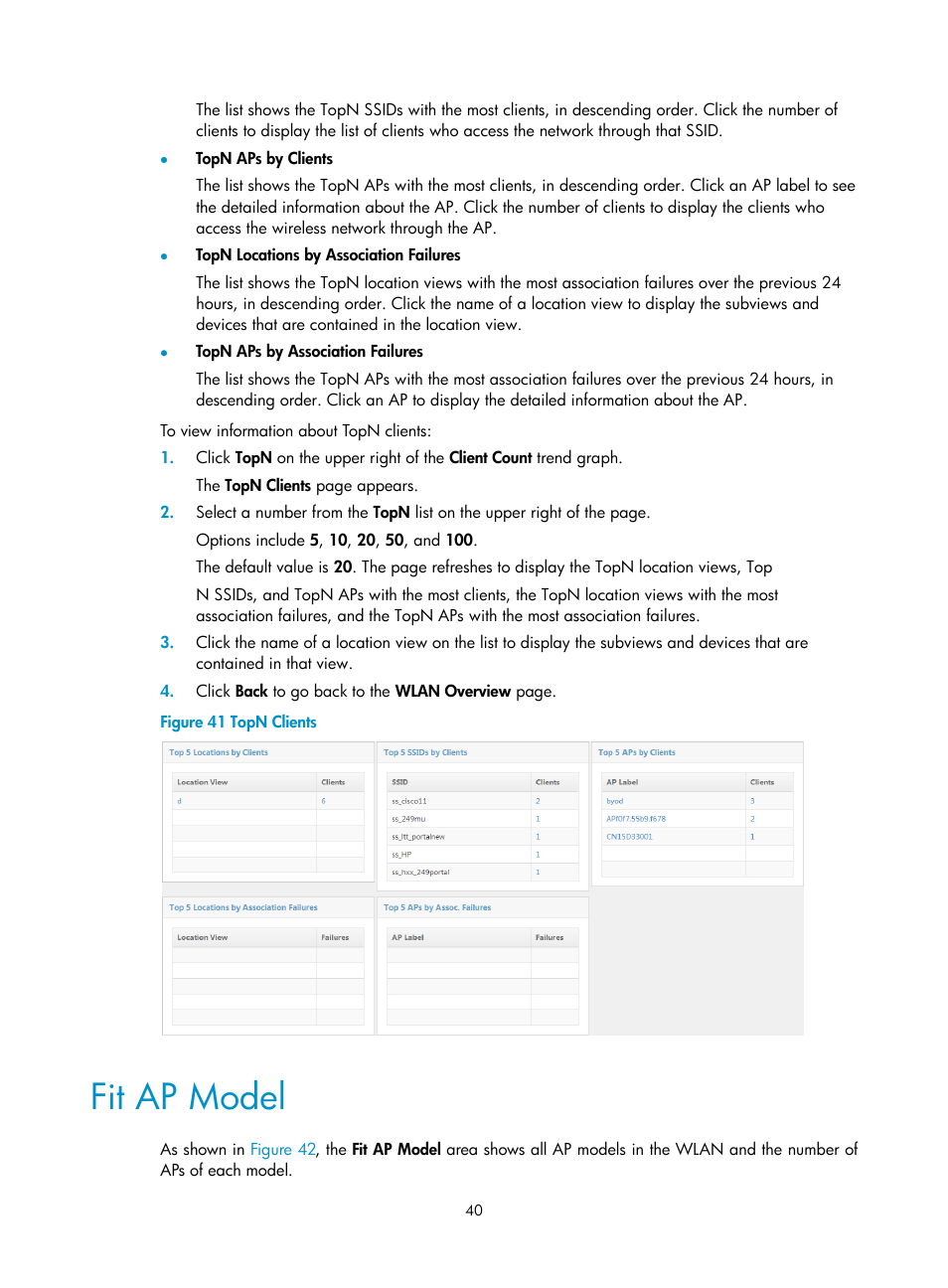 Fit ap model | H3C Technologies H3C Intelligent Management Center User Manual | Page 62 / 751