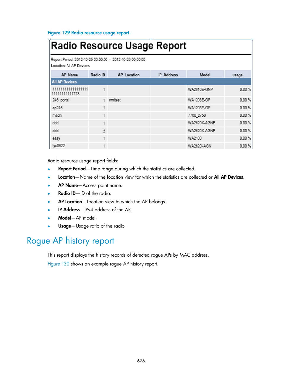 Rogue ap history report | H3C Technologies H3C Intelligent Management Center User Manual | Page 698 / 751