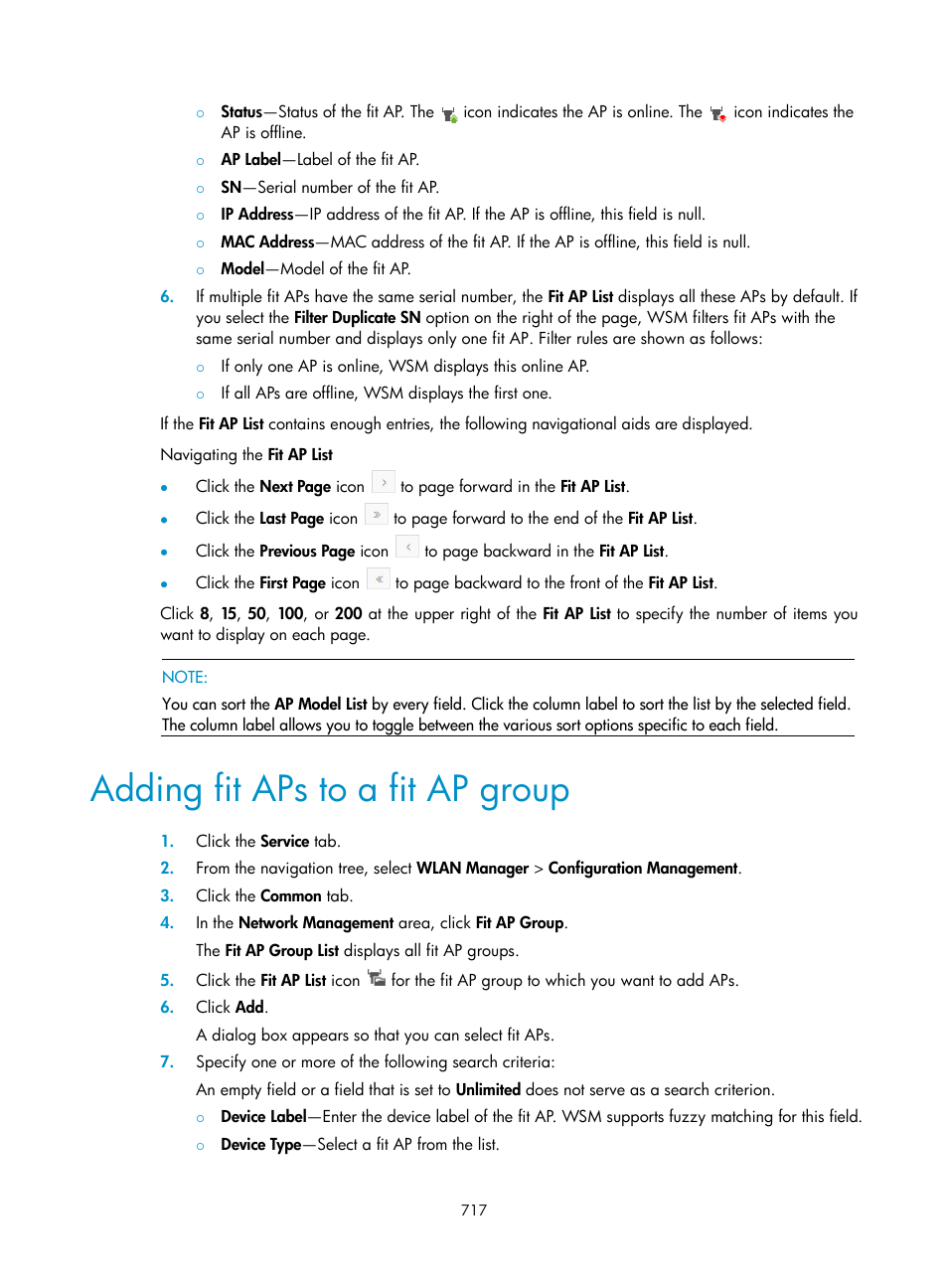 Adding fit aps to a fit ap group | H3C Technologies H3C Intelligent Management Center User Manual | Page 739 / 751