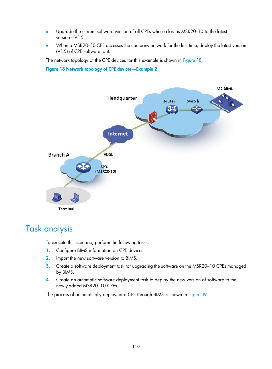 Task analysis | H3C Technologies H3C Intelligent Management Center User Manual | Page 128 / 139