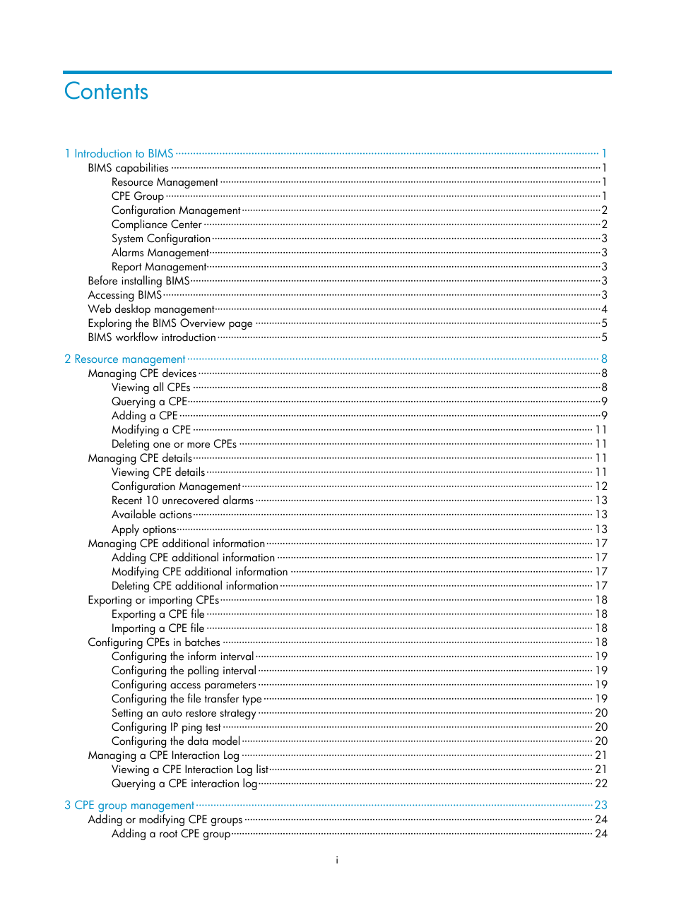 H3C Technologies H3C Intelligent Management Center User Manual | Page 6 / 139