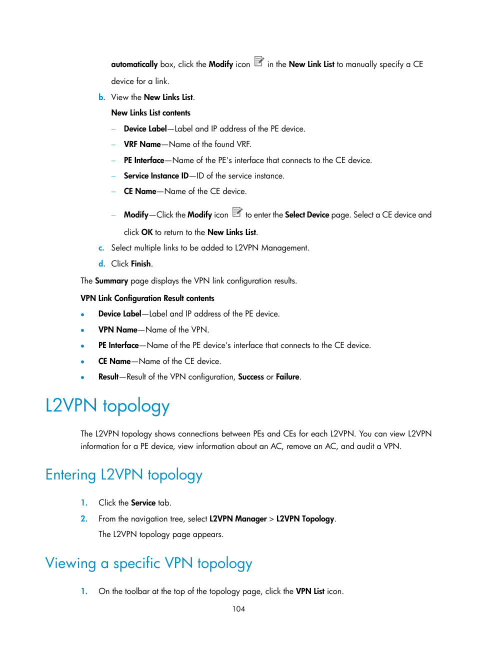 L2vpn topology, Entering l2vpn topology, Viewing a specific vpn topology | H3C Technologies H3C Intelligent Management Center User Manual | Page 114 / 273